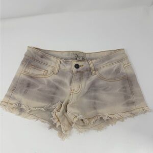 Vintage Havana Tie Dye cutoff denim shorts